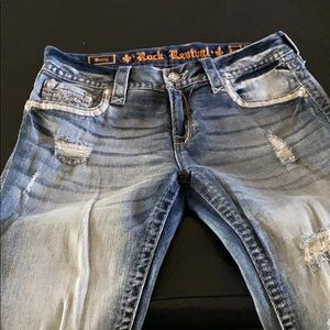 Rock Revival Light Wash Jeans with distress!